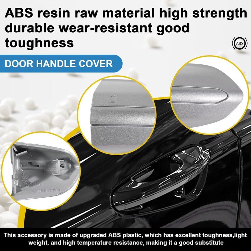 Goholy Car Exterior Door Handle Key Hole Trim Cover CapCompatible With Ford Fusion 2013 2014 2015 2016 2017 2018 2019 2020 DS7Z 54218A15-DC Door Handle Accessories Lock Cap Black Without Electroplating - Image 3